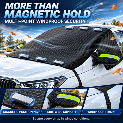 Car Windshield Protector Cover - Waterproof, All-Season Outdoor Wind Screen Shield for Most Vehicles (Snow, Ice, Frost, Dust, Rain Protection)